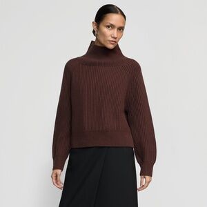 Modern Citizen Hadeel Organic Cotton-Wool Mock-Neck Sweater Size SRistretto / S